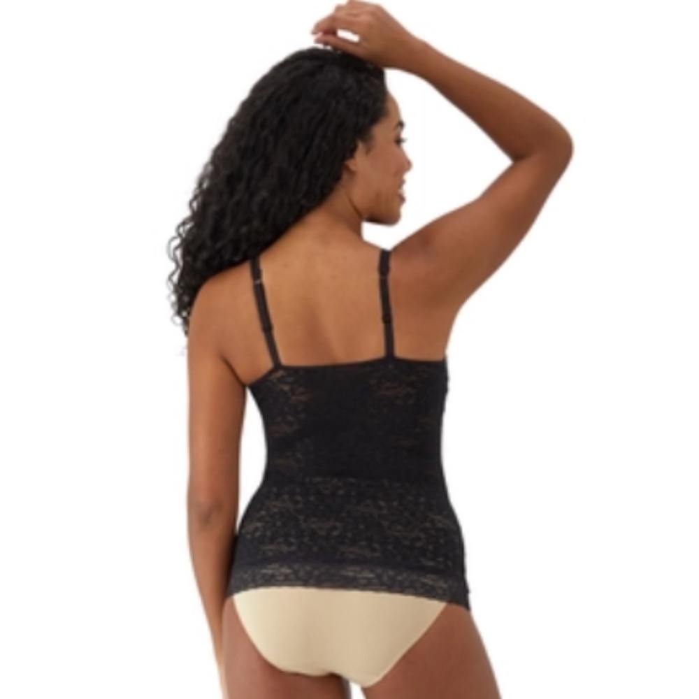NEW Bali Lace 'N Smooth Shaping Camisole, Black, Large - Picture 3 of 10